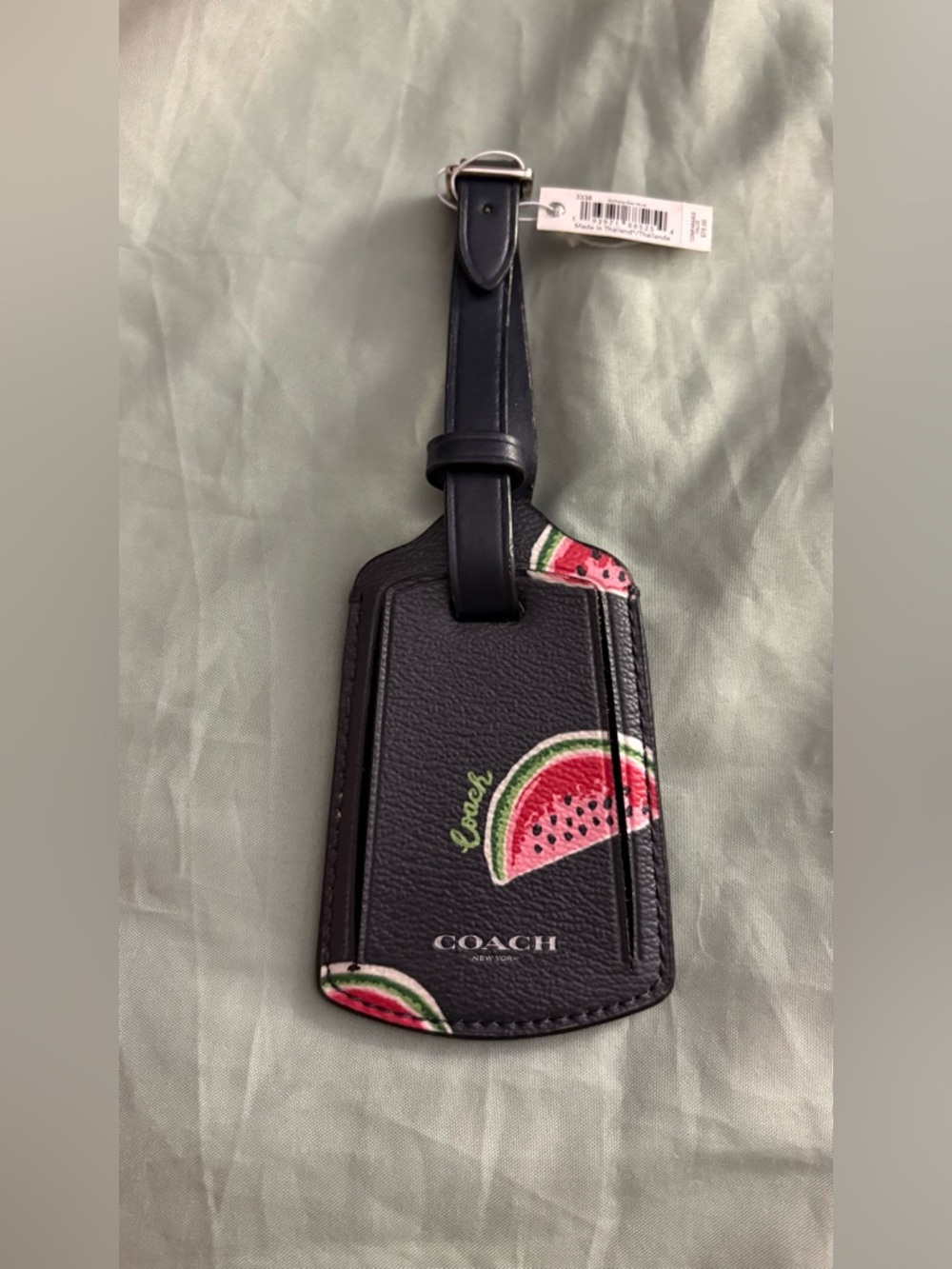 Coach Watermelon Print Luggage Tag